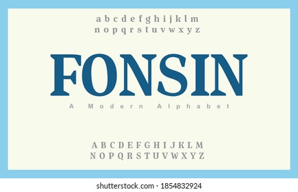 Fonsin font. Elegant alphabet letters font and number. Classic Copper Lettering Minimal Fashion Designs. Typography fonts regular uppercase and lowercase. vector illustration
