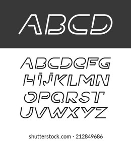  font abc alphabet italic set