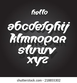 font abc alphabet set