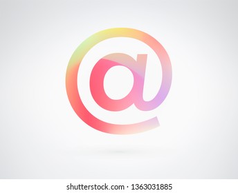 Font address sign vector design alphabet with Modern dynamic playful flat design and brilliant smooth gradient color. Unique elements for your best design ; font, sign, corporate identity
