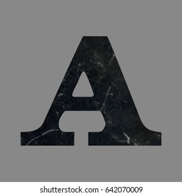 Font alphabet a