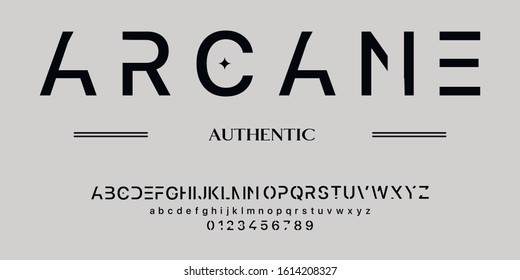font alphabet  abc authentic typeface vector  and minimal abstract design