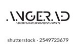 Font alphabet creative modern with black dots, letters A, B, C, D, E, F, G, H, I, J, K, L, M, N, O, P, Q, R, S, T, U, V, W, X, Y, Z and numerals 0, 1, 2, 3, 4, 5, 6, 7, 8, 9, vector illustration 10EPS