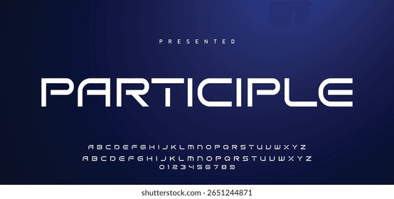 Alfabeto de fonte moderno criativo com pontos pretos, letras A, B, C, D, E, F, G, H, I, J, K, L, M, N, O, P, Q, R, S, T, V, W, X, Y, Z e algarismos 0, 1, 2, 3, 4, 5, 6, 7, 8, 9, ilustração vetorial 10EPS
