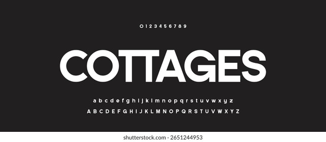 Font alphabet creative modern with black dots, letters A, B, C, D, E, F, G, H, I, J, K, L, M, N, O, P, Q, R, S, T, U, V, W, X, Y, Z and numerals 0, 1, 2, 3, 4, 5, 6, 7, 8, 9, vector illustration 10EPS