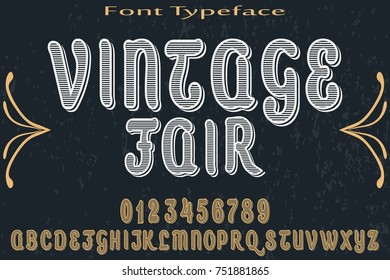 font alphabet handcrafted vector named vintage fair