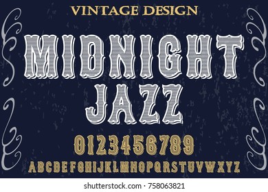 font alphabet handcrafted vector named midnight jazz