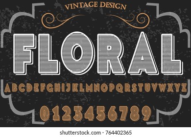 font alphabet handcrafted vector named floral