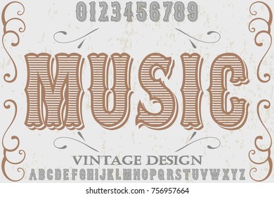 Font alphabet handcrafted vector script  design,handwritten name music