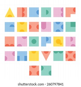 Font alphabet letter design. Vector illustration.