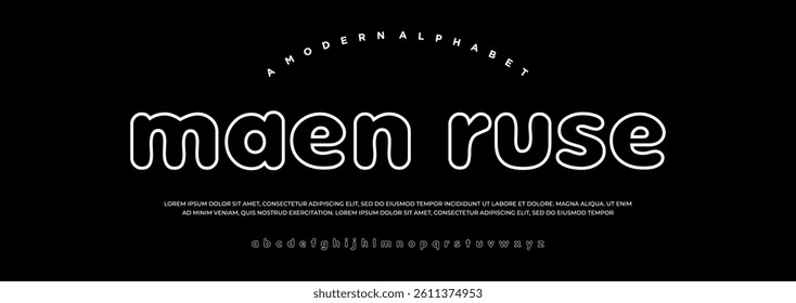 
font alphabet. Minimal modern urban fonts for logo, Typography typeface uppercase lowercase and number. vector illustration