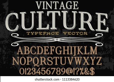 Font alphabet Script Typeface handcrafted  named vintage culture