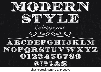 Font alphabet Script Typeface handcrafted  named vintage  modern style