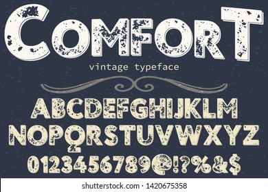 Font alphabet Script Typeface handcrafted handwritten vector label design old style.Shadow Effect.vintage Hand Drawn.Retro Typography.Vector Illustration.