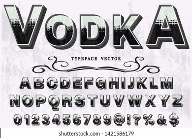 Font alphabet Script Typeface handcrafted handwritten vector label design old style.Shadow Effect.vintage Hand Drawn.Retro Typography.Vector Illustration.