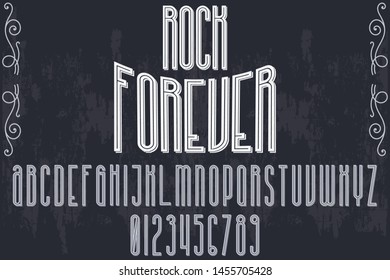 Font alphabet Script Typeface handcrafted handwritten vector label design old style.Shadow Effect.vintage Hand Drawn.Retro Typography.Vector Illustration.

