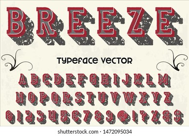 Font alphabet Script Typeface handcrafted handwritten vector label design old style.Shadow Effect.vintage Hand Drawn.Retro Typography.Vector Illustration.
