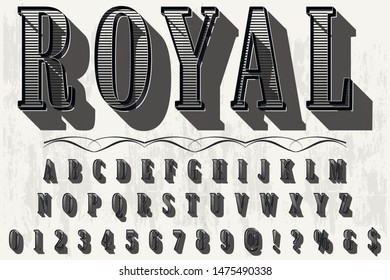 Font alphabet Script Typeface handcrafted handwritten vector label design old style.Shadow Effect.vintage Hand Drawn.Retro Typography.Vector Illustration.
