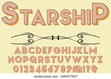 
Font alphabet Script Typeface handcrafted handwritten vector label design old style.Shadow Effect.vintage Hand Drawn.Retro Typography.Vector Illustration.