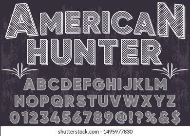 Font alphabet Script Typeface handcrafted handwritten vector label design old style.Shadow Effect.vintage Hand Drawn.Retro Typography.Vector Illustration.