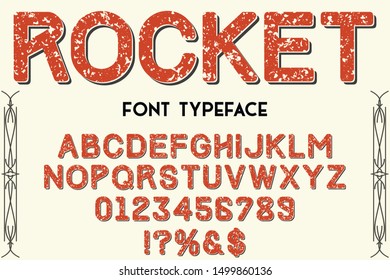 Font alphabet Script Typeface handcrafted handwritten vector label design old style.Shadow Effect.vintage Hand Drawn.Retro Typography.Vector Illustration.
