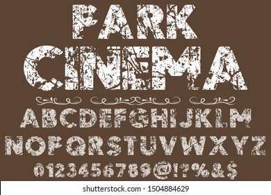 Font alphabet Script Typeface handcrafted handwritten vector label design old style.Shadow Effect.vintage Hand Drawn.Retro Typography.Vector Illustration.
