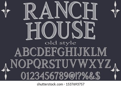 Font alphabet Script Typeface handcrafted handwritten vector label design old style.Shadow Effect.vintage Hand Drawn.Retro Typography.Vector Illustration.