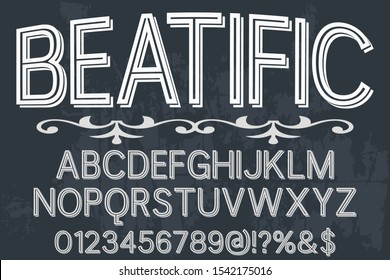 Font alphabet Script Typeface handcrafted handwritten vector label design beatific.Shadow Effect.vintage Hand Drawn.Retro Typography.Vector Illustration.new design
