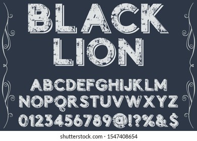 Font alphabet Script Typeface handcrafted handwritten vector label design old style.Shadow Effect.vintage Hand Drawn.Retro Typography.Vector Illustration.