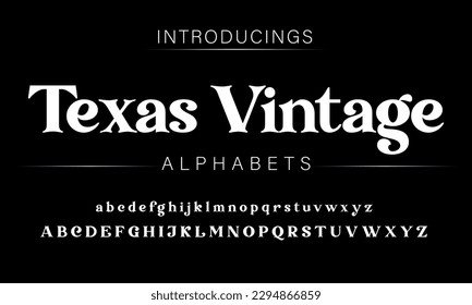 Font. Alphabet. Script. Typeface. Label.Vintage typeface. For labels and different type designs
