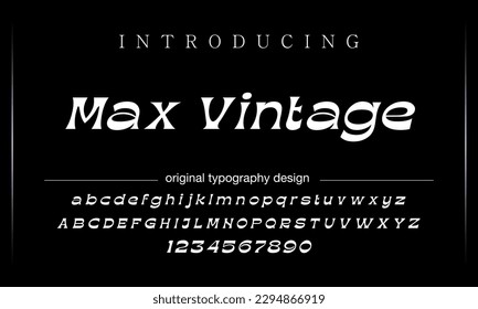 Font. Alphabet. Script. Typeface. Label.Vintage typeface. For labels and different type designs