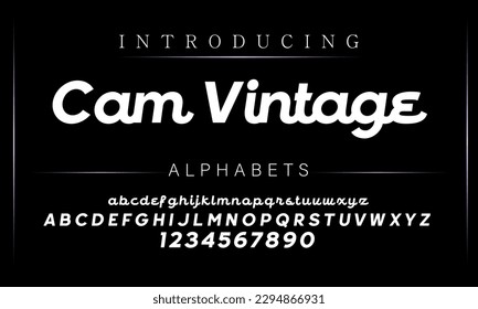Font. Alphabet. Script. Typeface. Label.Vintage typeface. For labels and different type designs