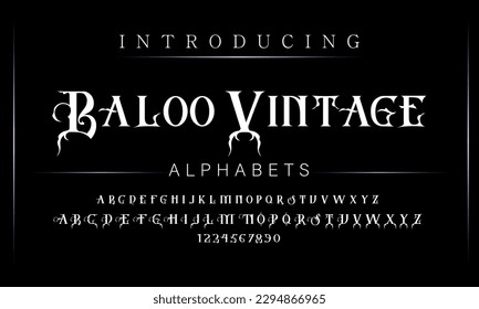 Tipo de letra. Alfabeto. Script. Typeface. Tipo de letra Label.Vintage. Para etiquetas y diseños de tipos diferentes