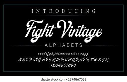 Font. Alphabet. Script. Typeface. Label.Vintage typeface. For labels and different type designs
