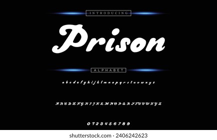 Font. Alphabet. Script. Typeface. Label.Vintage typeface. For labels and different type designs