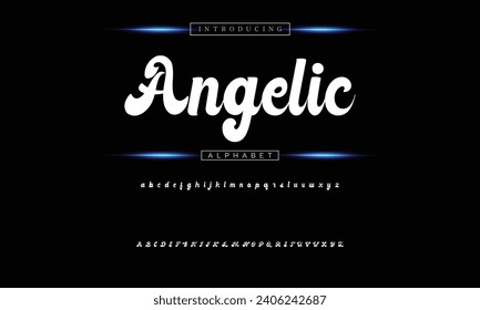 Font. Alphabet. Script. Typeface. Label.Vintage typeface. For labels and different type designs