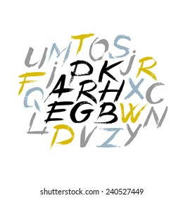 font alphabet set