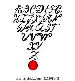 Font Alphabet Set. Hand drawn letters.