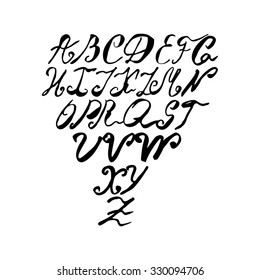 Font Alphabet Set. Hand drawn letters.