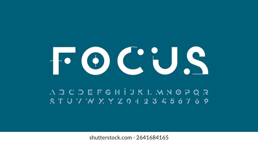 Font alphabet, thick letters from A to Z and numbers from 0 to 9, made thick line and circle dot vector illustration 10EPS.