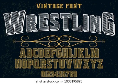 font alphabet typeface handcrafted vector named wrestling