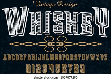 font alphabet typeface handcrafted vector named whiskey