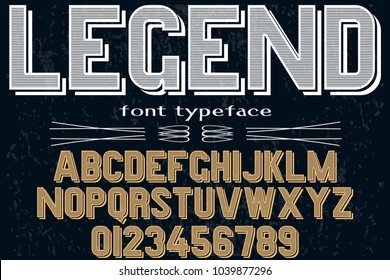 font alphabet typeface handcrafted vector named legend