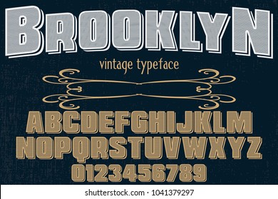 font alphabet typeface handcrafted vector named-brooklyn