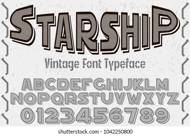 font alphabet typeface handcrafted vector named-starship