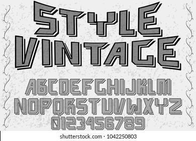 font alphabet typeface handcrafted vector named-style vintage