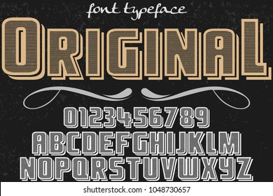 font alphabet typeface handcrafted vector named original and label  design