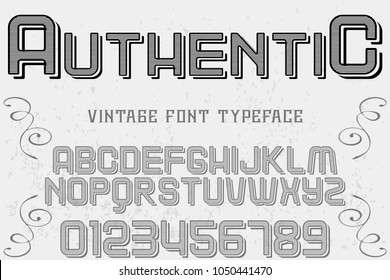 font alphabet typeface handcrafted vector named authentic and label  design