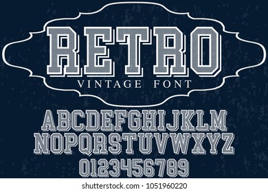 font alphabet typeface handcrafted vector named retro and label  design
