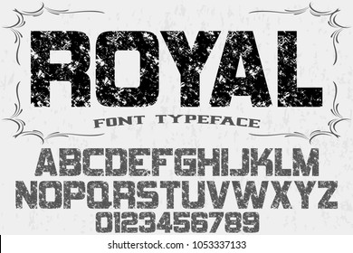 font alphabet typeface handcrafted vector named royal and label  design